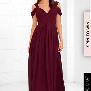 Lulus Burgundy Floor Length Gown